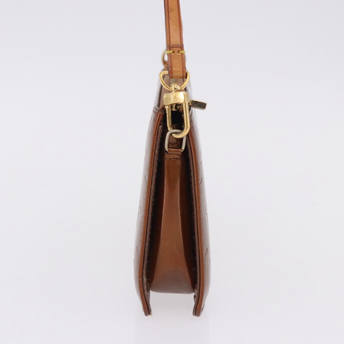 LOUIS VUITTON Monogram Vernis Lexington Pouch Bronze M91133 LV Auth 195015