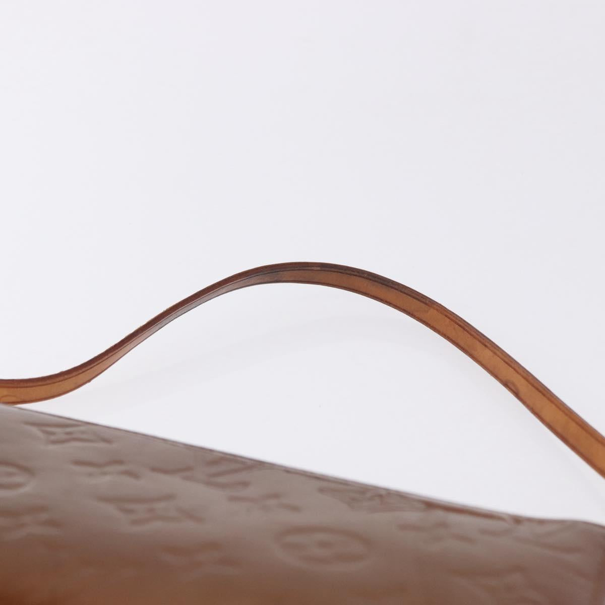 LOUIS VUITTON Monogram Vernis Lexington Pouch Bronze M91133 LV Auth 195015