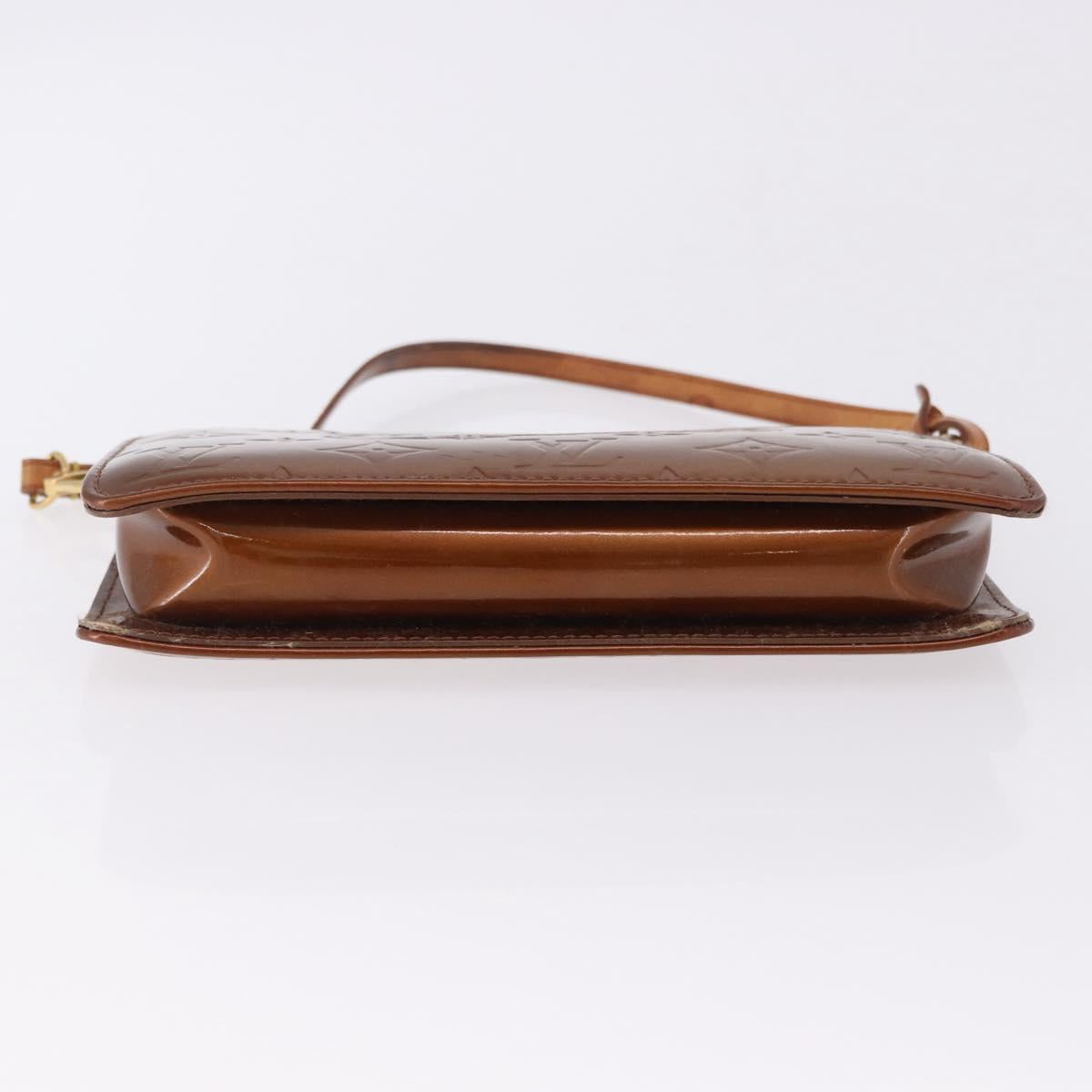 LOUIS VUITTON Monogram Vernis Lexington Pouch Bronze M91133 LV Auth 195015
