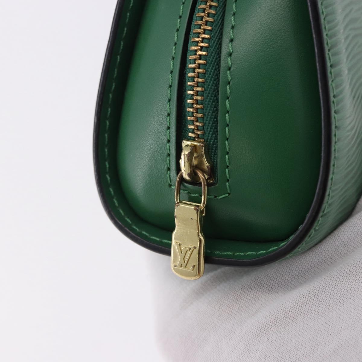LOUIS VUITTON Epi Dauphine PM Pouch Green M48444 LV Auth 195021