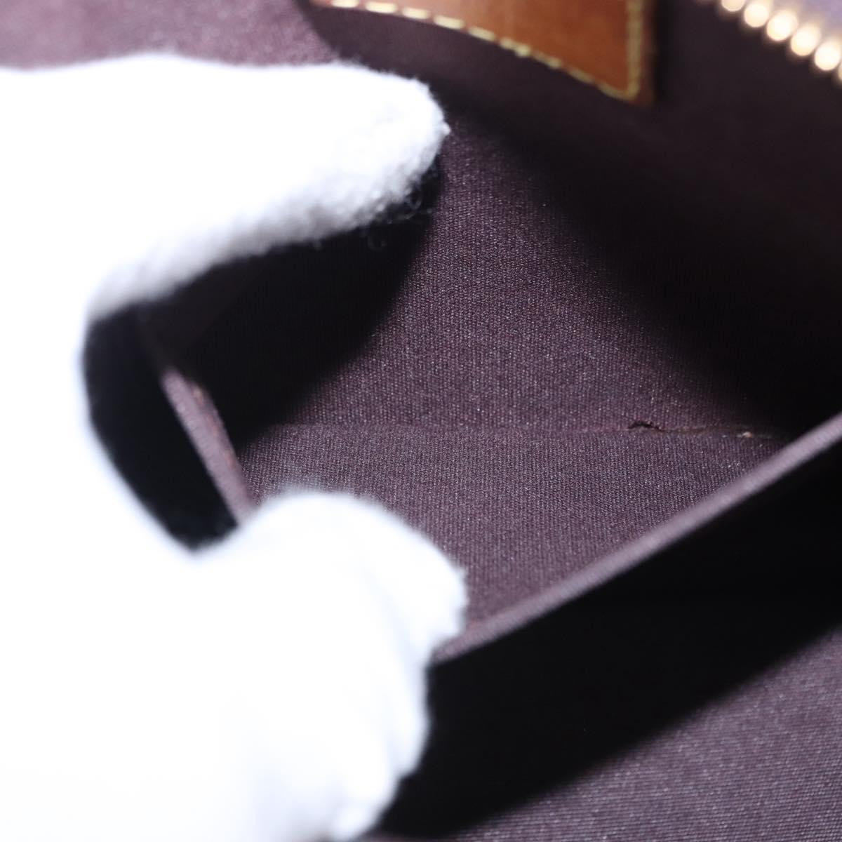 LOUIS VUITTON Monogram Vernis Alma BB Hand Bag 2way Amarante M91678 Auth 195023