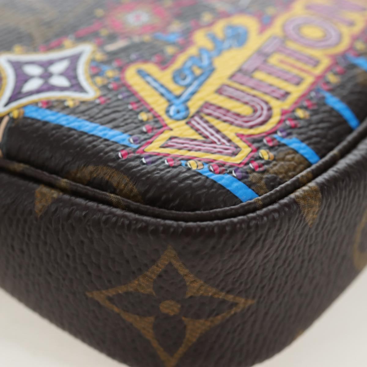 LOUIS VUITTON Monogram Vivienne Mini Pochette Accessoires M69752 LV Auth 195027M