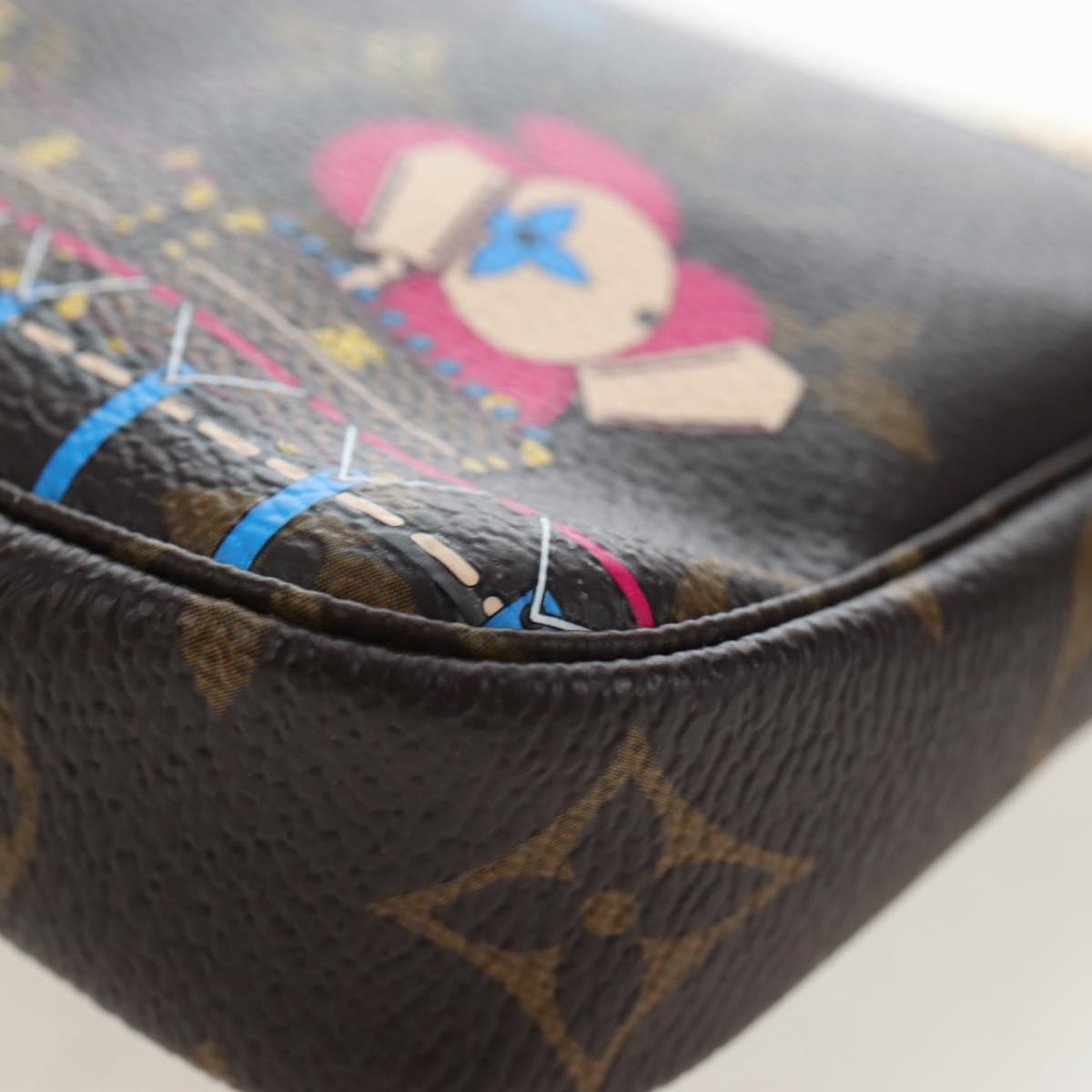 LOUIS VUITTON Monogram Vivienne Mini Pochette Accessoires M69752 LV Auth 195027M
