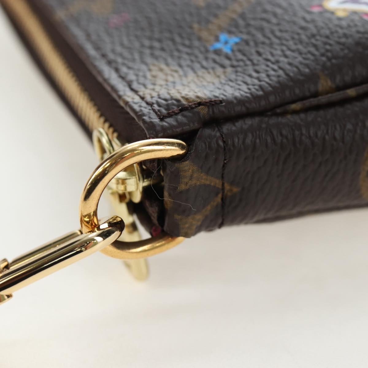 LOUIS VUITTON Monogram Vivienne Mini Pochette Accessoires M69752 LV Auth 195027M
