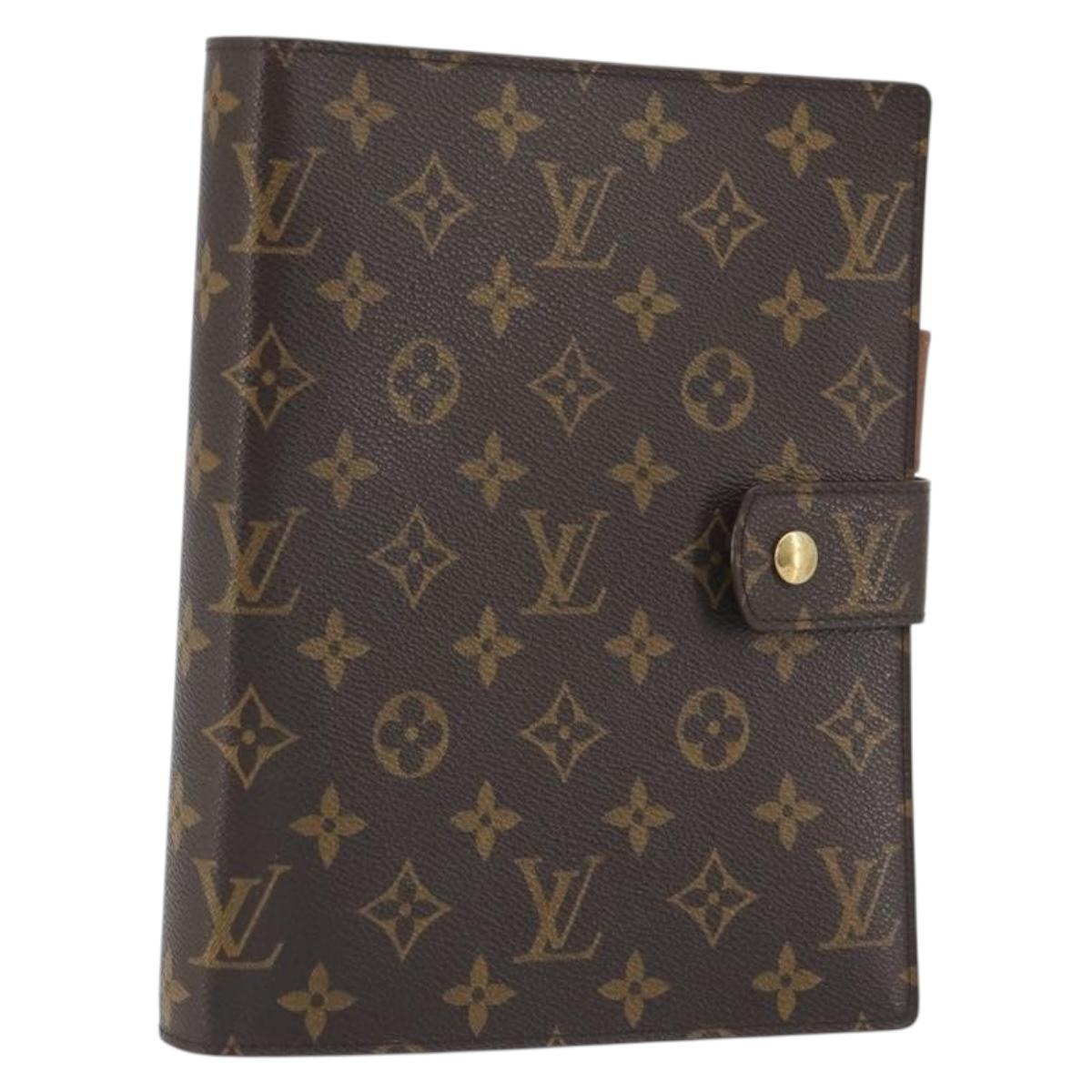 LOUIS VUITTON Monogram Agenda GM Day Planner Cover R20006 LV Auth 195031A