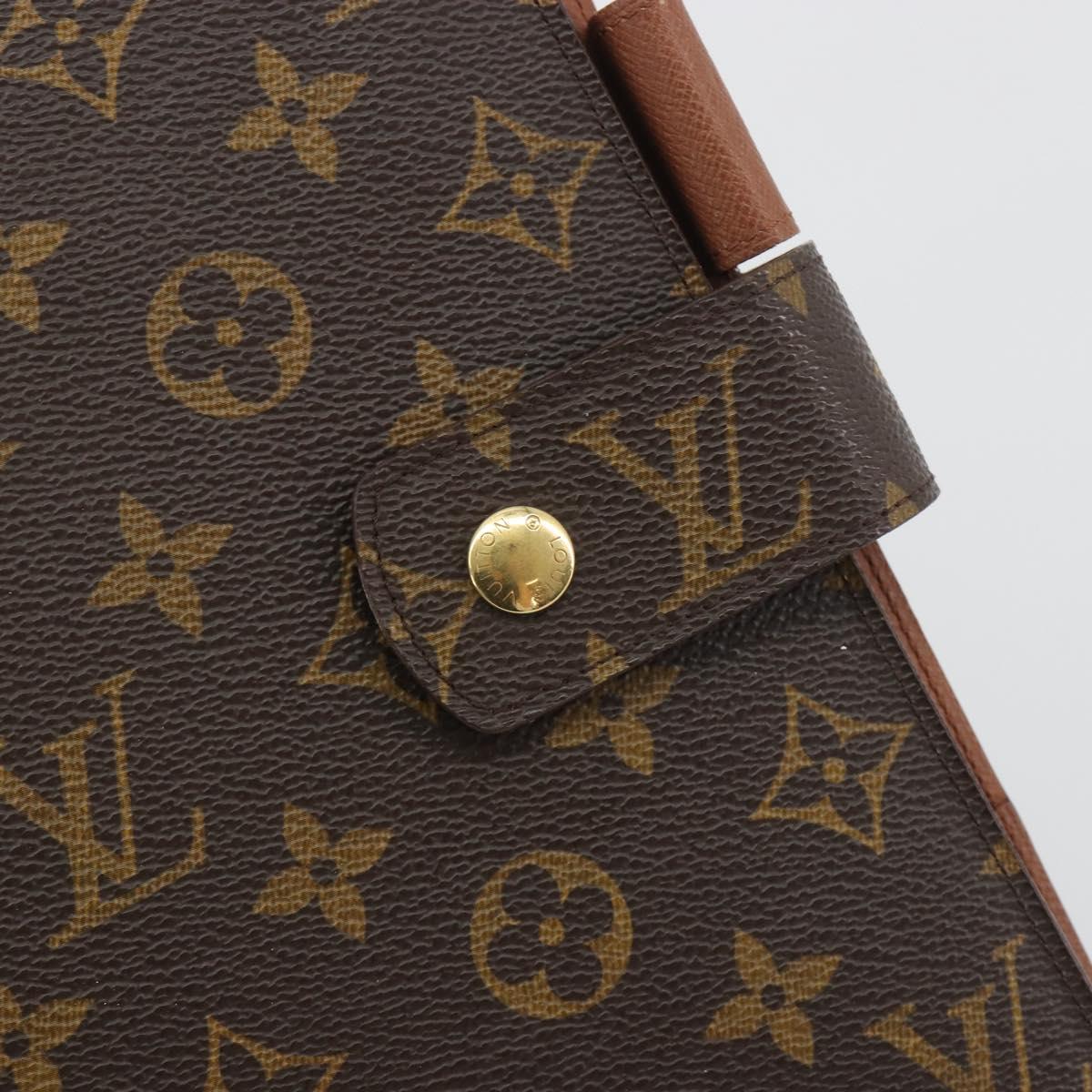 LOUIS VUITTON Monogram Agenda GM Day Planner Cover R20006 LV Auth 195031A