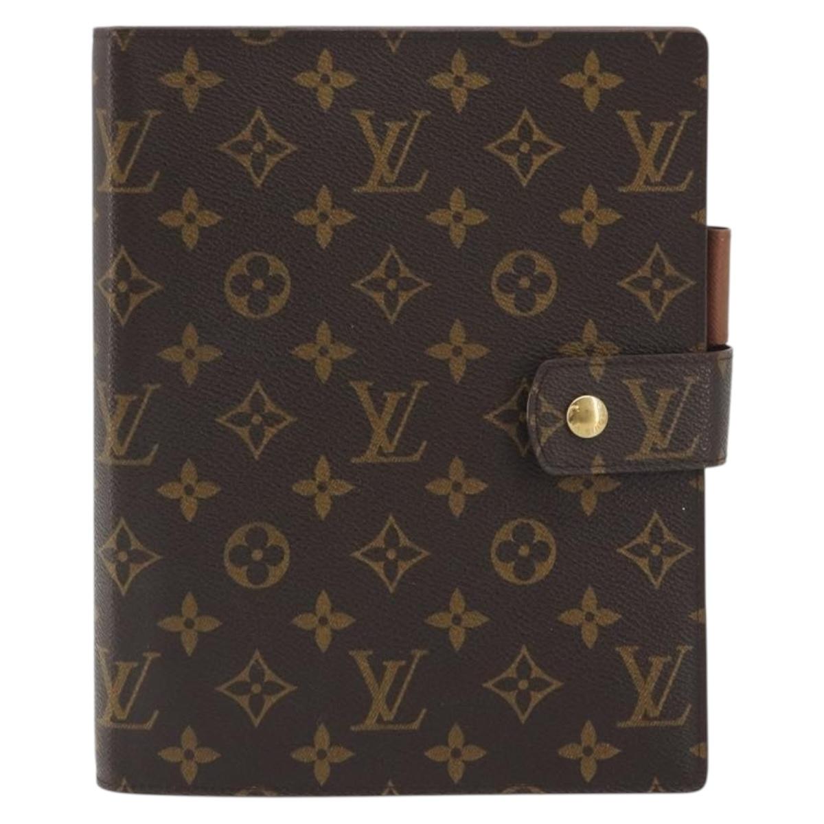 LOUIS VUITTON Monogram Agenda GM Day Planner Cover R20006 LV Auth 195031A