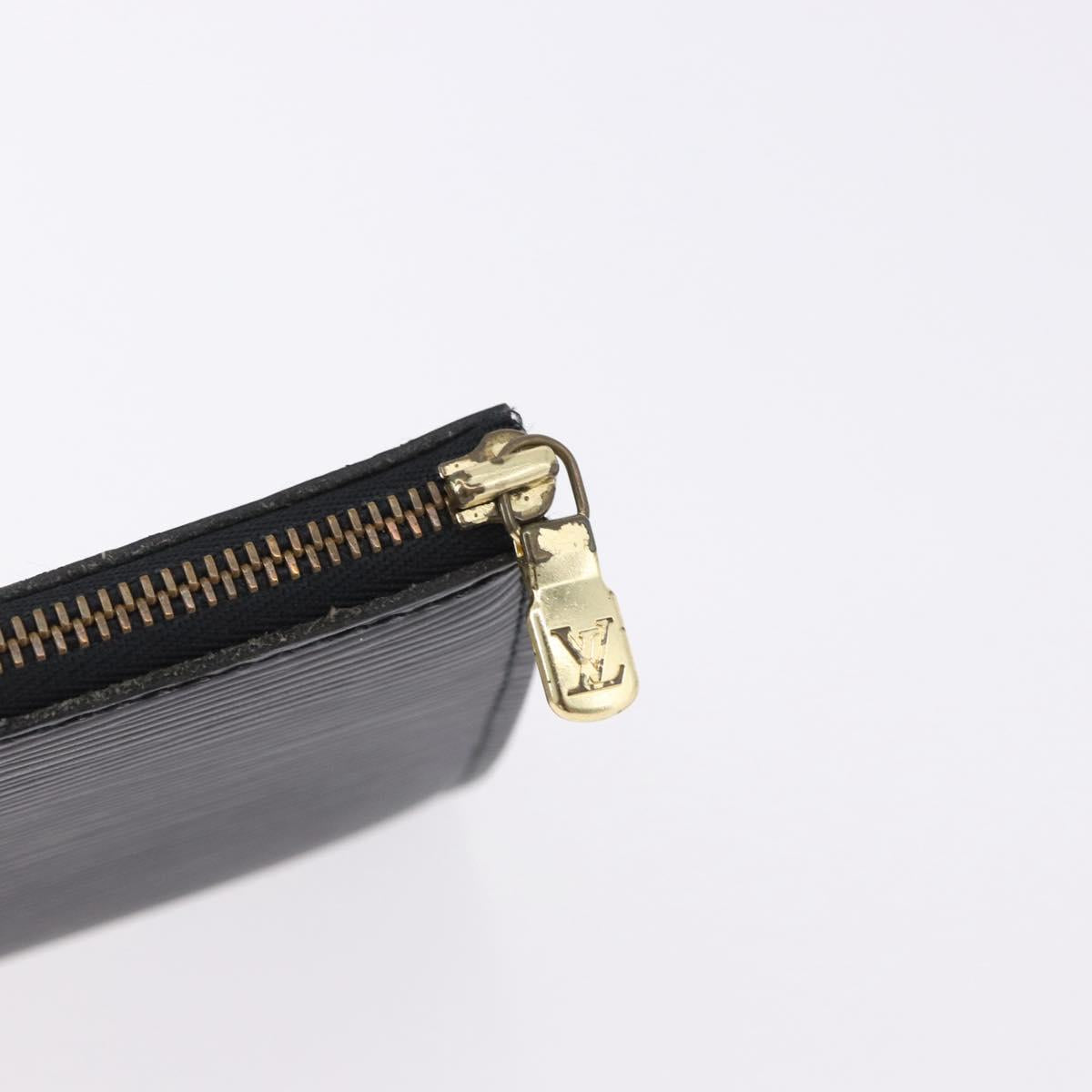 LOUIS VUITTON Epi Pochette Accessoires Accessory Pouch Black M52982 Auth 195038