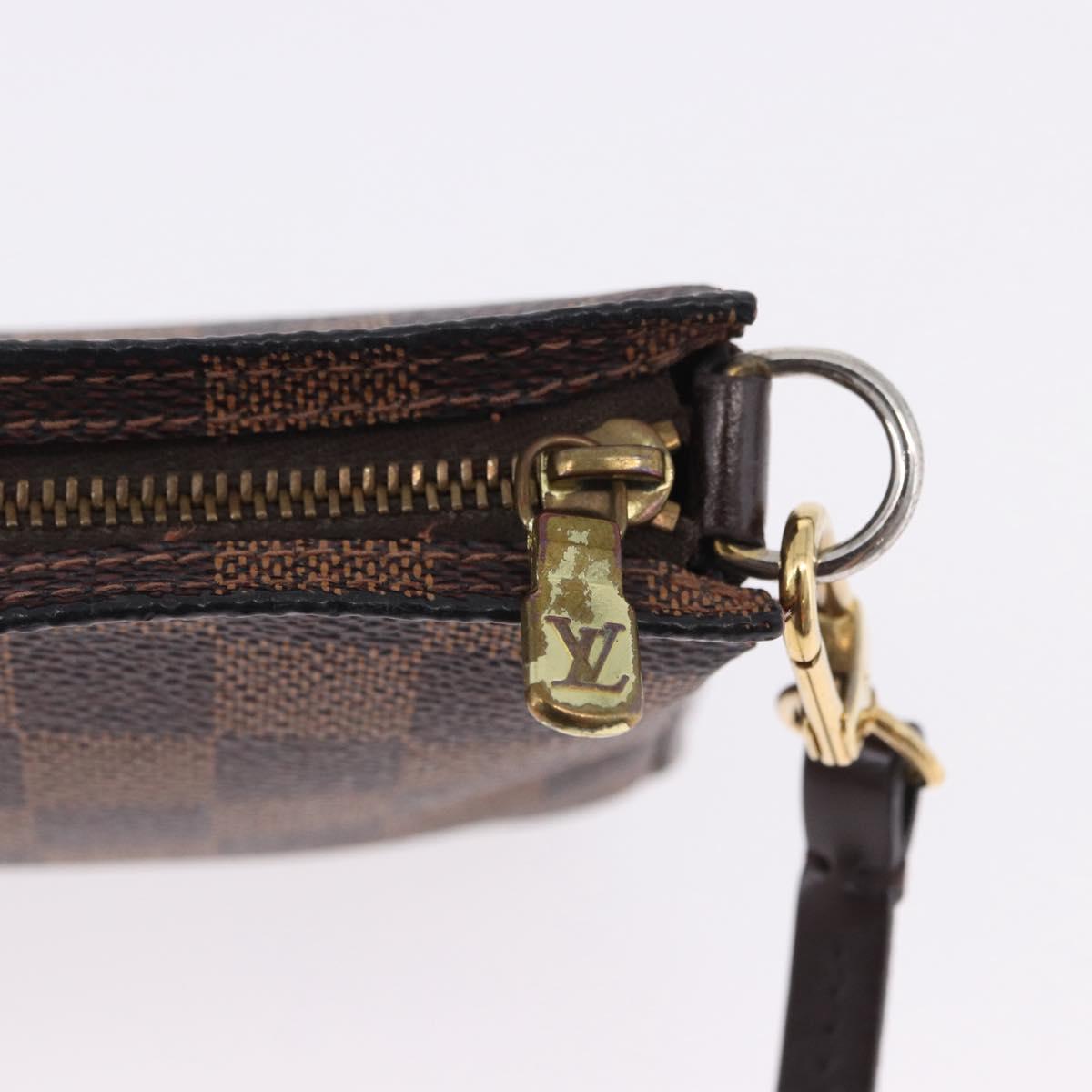 LOUIS VUITTON Damier Ebene Navona Accessory Pouch N51983 LV Auth 195041