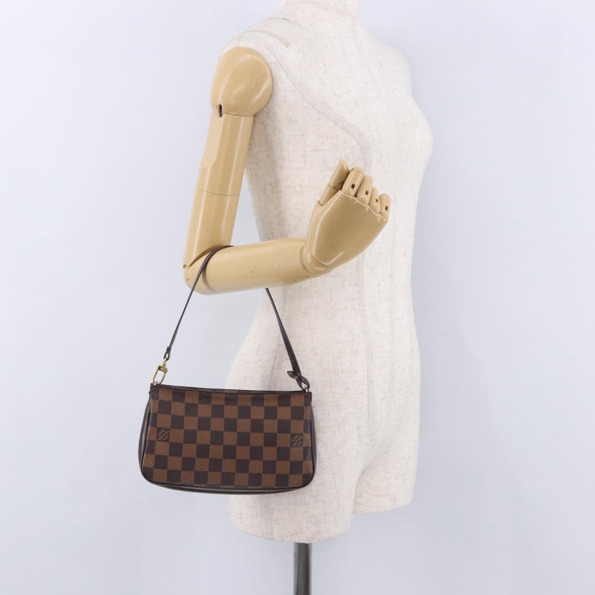 LOUIS VUITTON Damier Ebene Navona Accessory Pouch N51983 LV Auth 195041