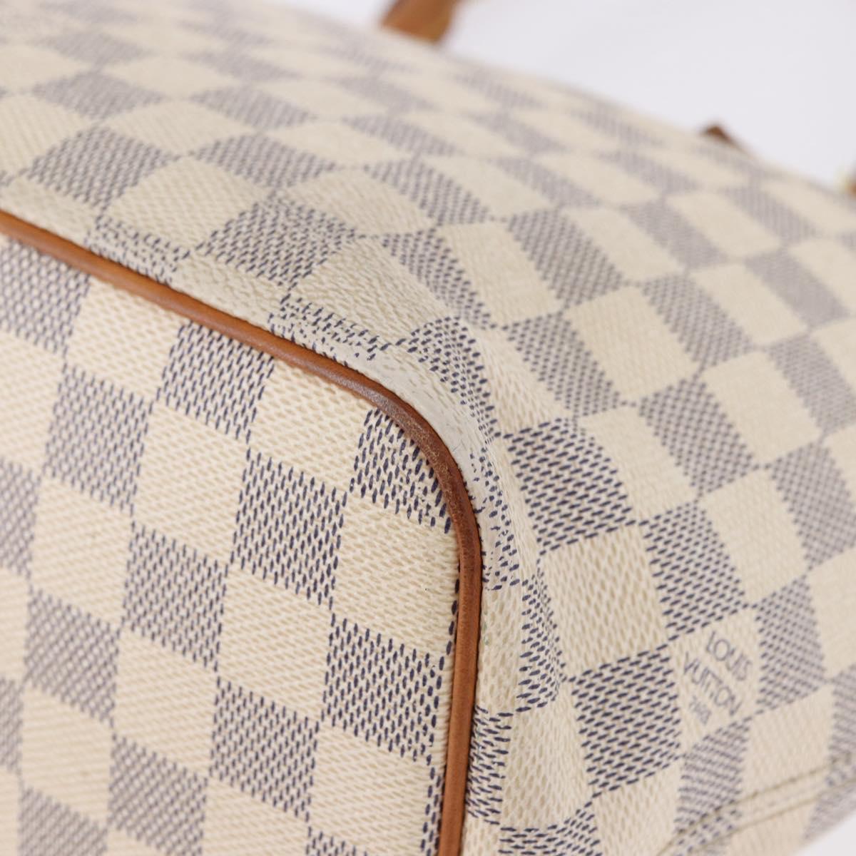 LOUIS VUITTON Damier Azur Saleya PM Tote Bag N51186 LV Auth 195046