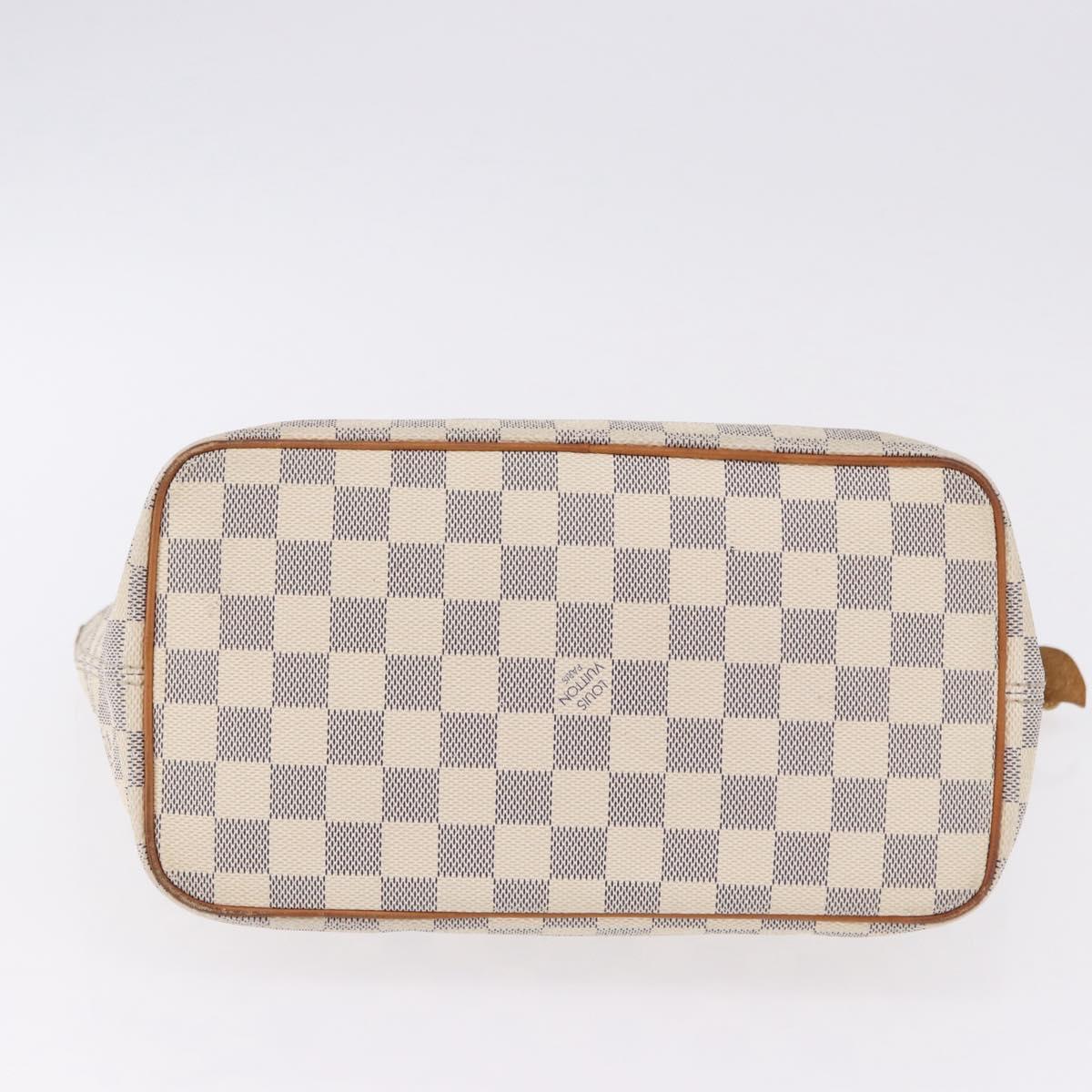 LOUIS VUITTON Damier Azur Saleya PM Tote Bag N51186 LV Auth 195046