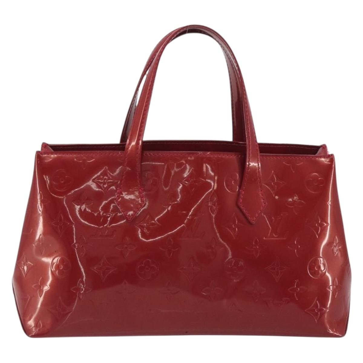 LOUIS VUITTON Monogram Vernis Wilshire PM Bag Pomme D'amour M93642 Auth 195049A