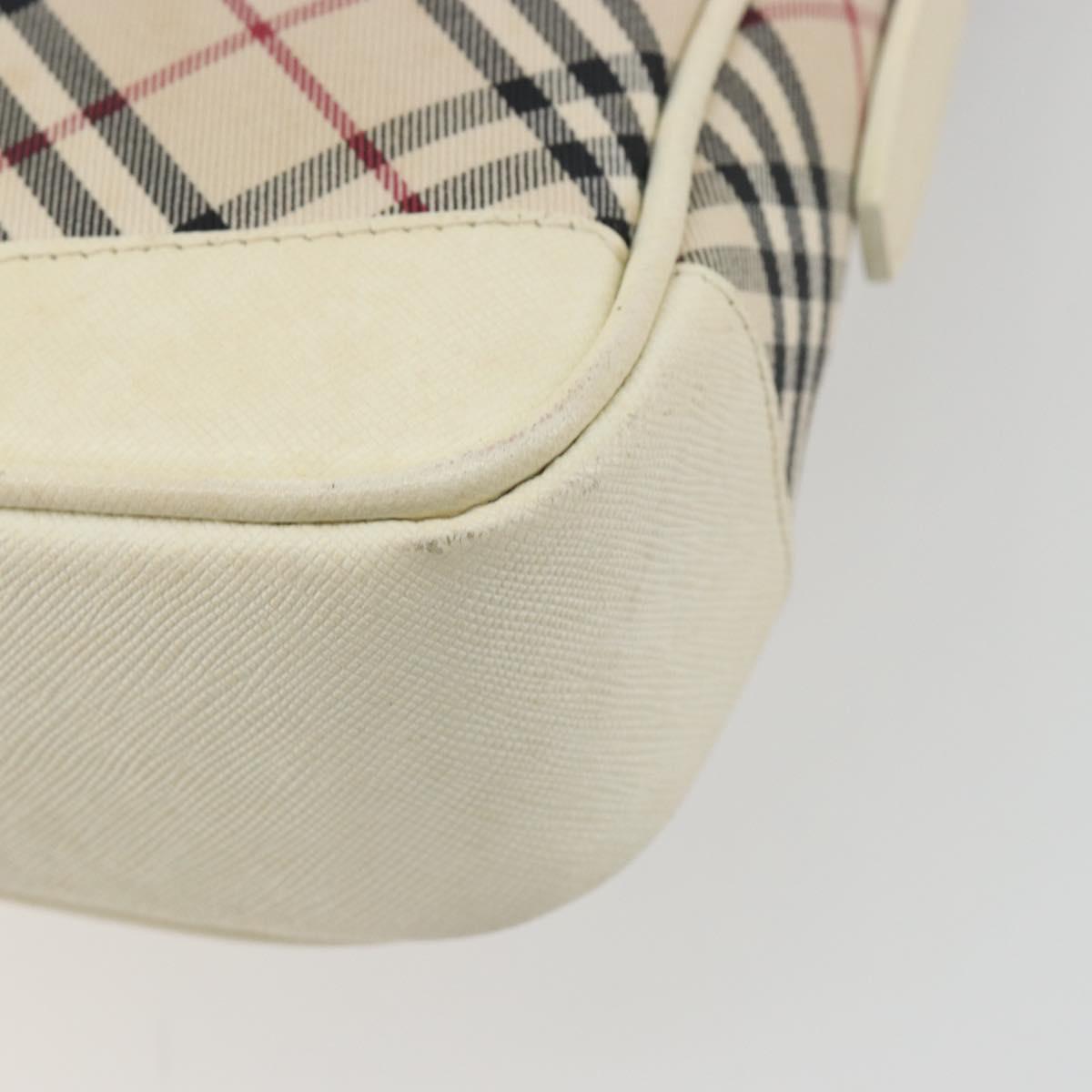 BURBERRY Nova Check Shoulder Bag Canvas Beige Auth 195053