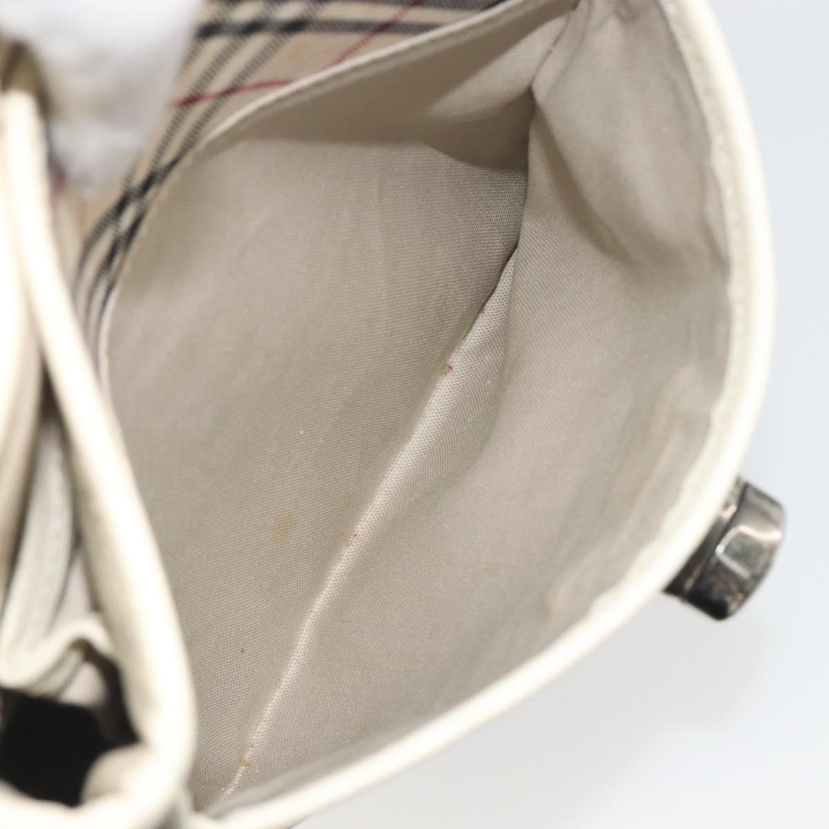 BURBERRY Nova Check Shoulder Bag Canvas Beige Auth 195053