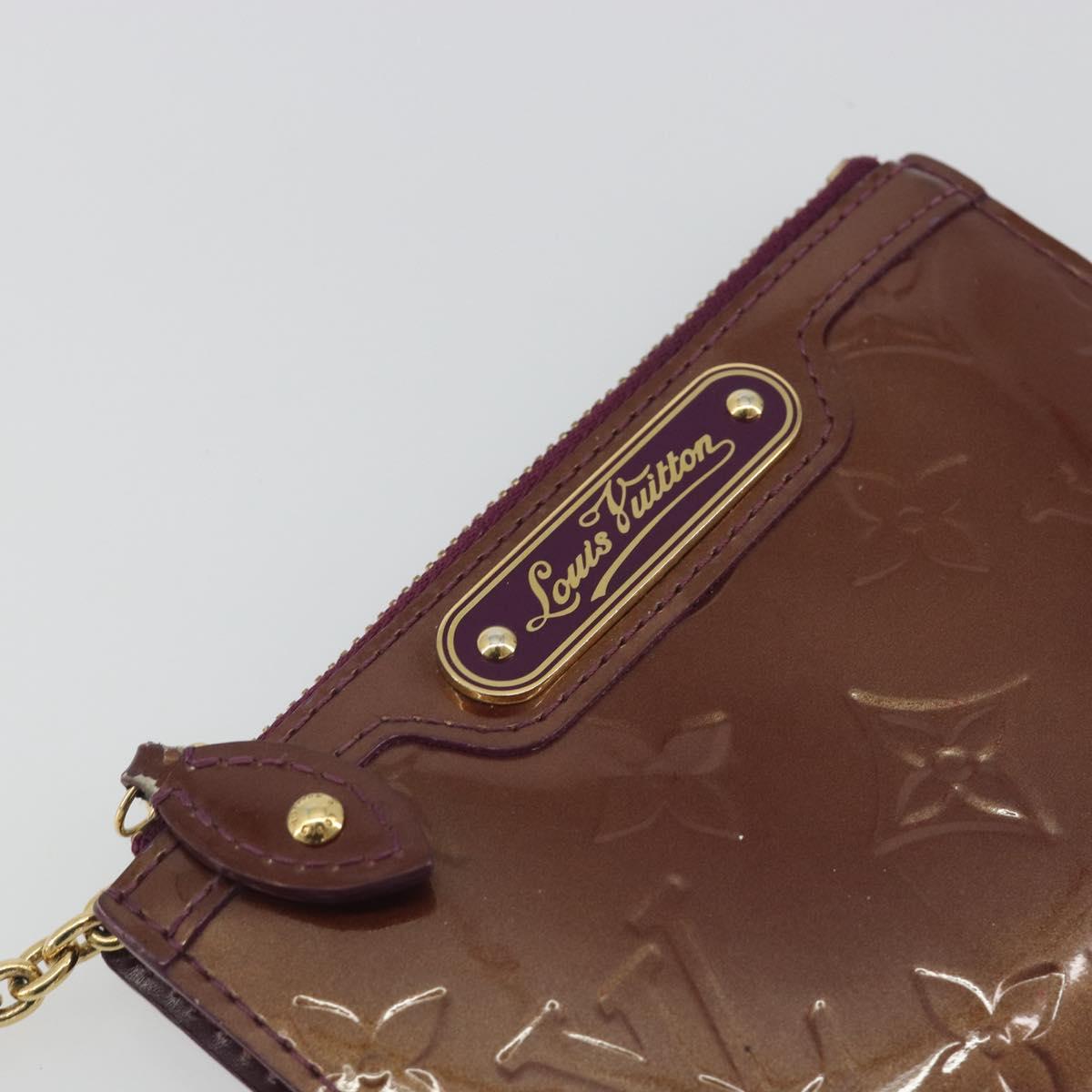 LOUIS VUITTON Monogram Vernis Pochette Cles NM Violet M93560 LV Auth 195058