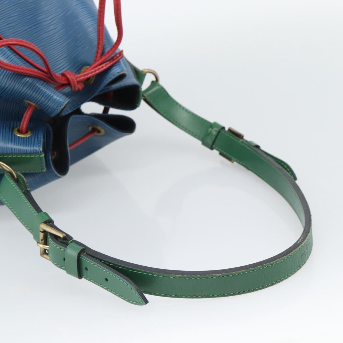 LOUIS VUITTON Epi Tricolor Noe Shoulder Bag Blue Red Green M44082 LV Auth 195062