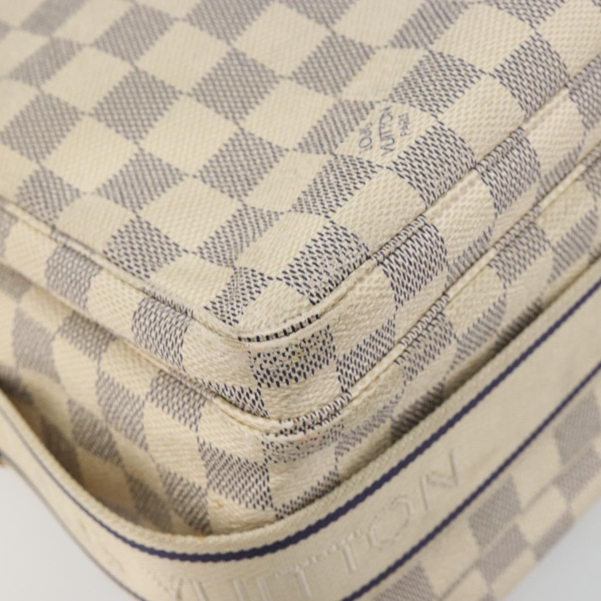 LOUIS VUITTON Damier Azur Naviglio Shoulder Bag N51189 LV Auth 195090