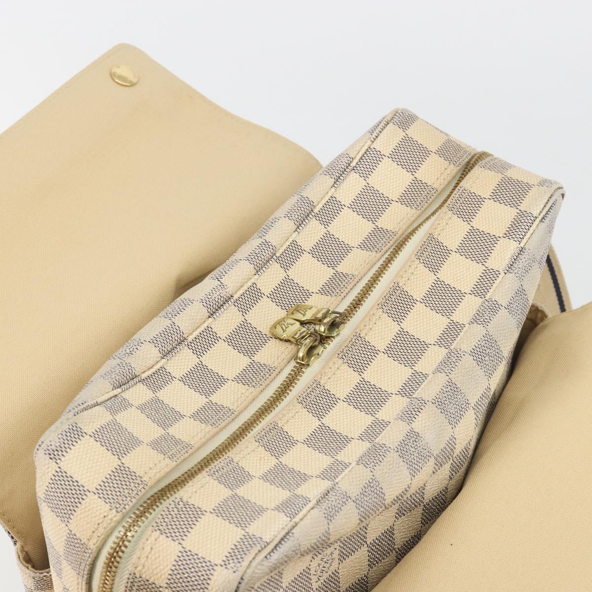 LOUIS VUITTON Damier Azur Naviglio Shoulder Bag N51189 LV Auth 195090