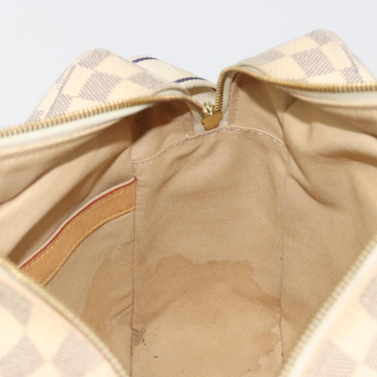 LOUIS VUITTON Damier Azur Naviglio Shoulder Bag N51189 LV Auth 195090
