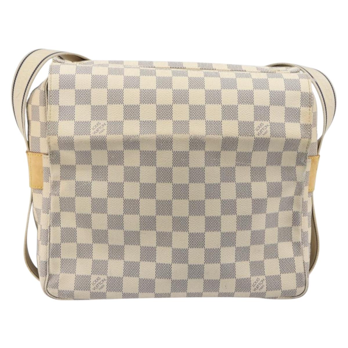 LOUIS VUITTON Damier Azur Naviglio Shoulder Bag N51189 LV Auth 195090