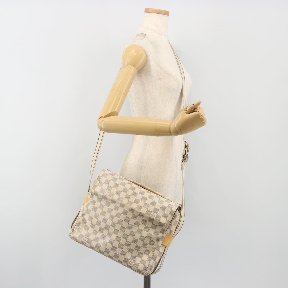 LOUIS VUITTON Damier Azur Naviglio Shoulder Bag N51189 LV Auth 195090