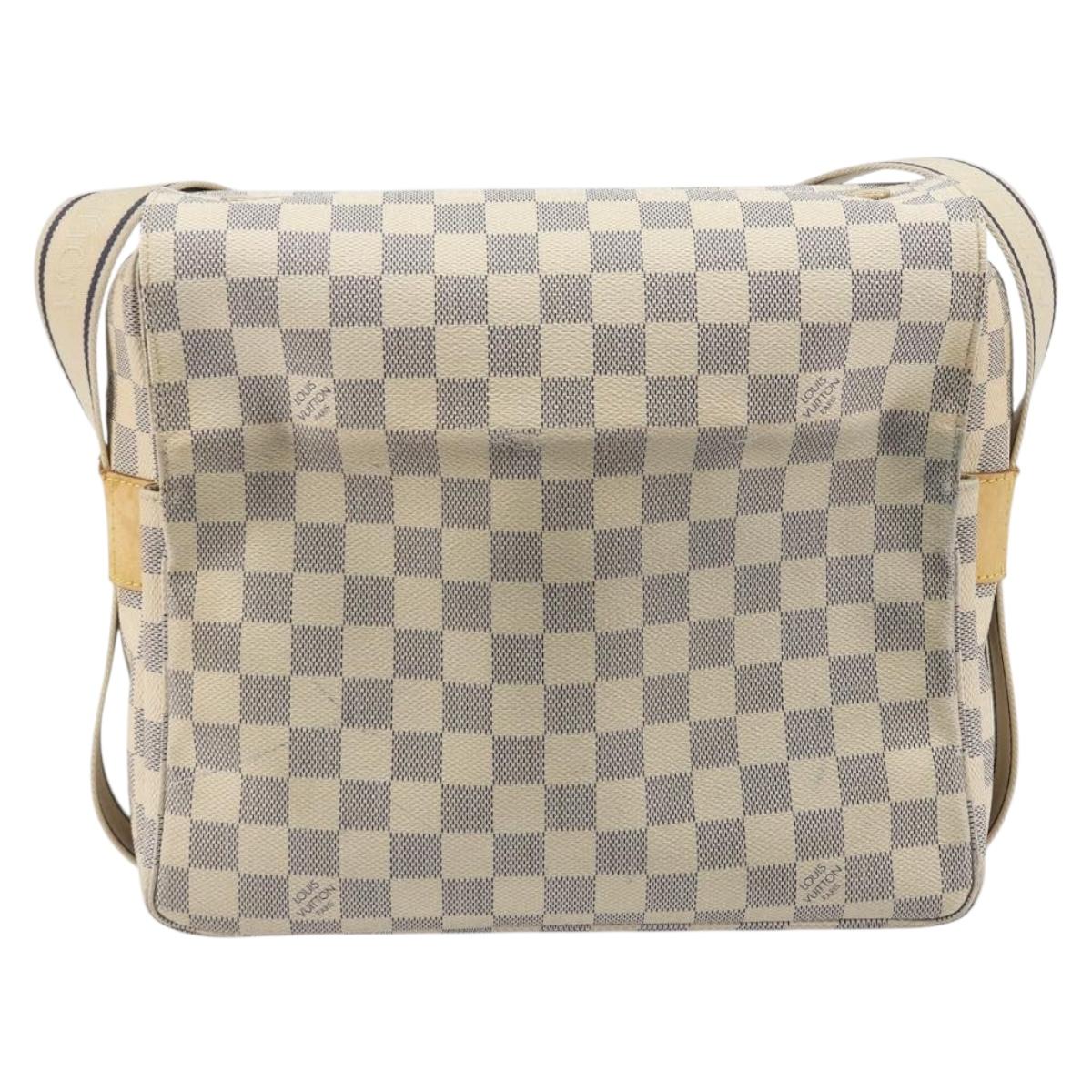 LOUIS VUITTON Damier Azur Naviglio Shoulder Bag N51189 LV Auth 195090