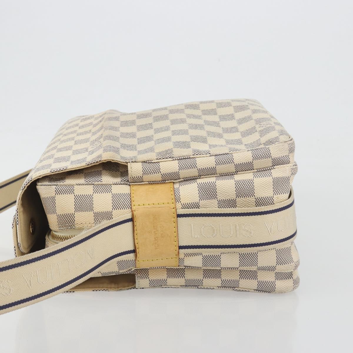 LOUIS VUITTON Damier Azur Naviglio Shoulder Bag N51189 LV Auth 195090