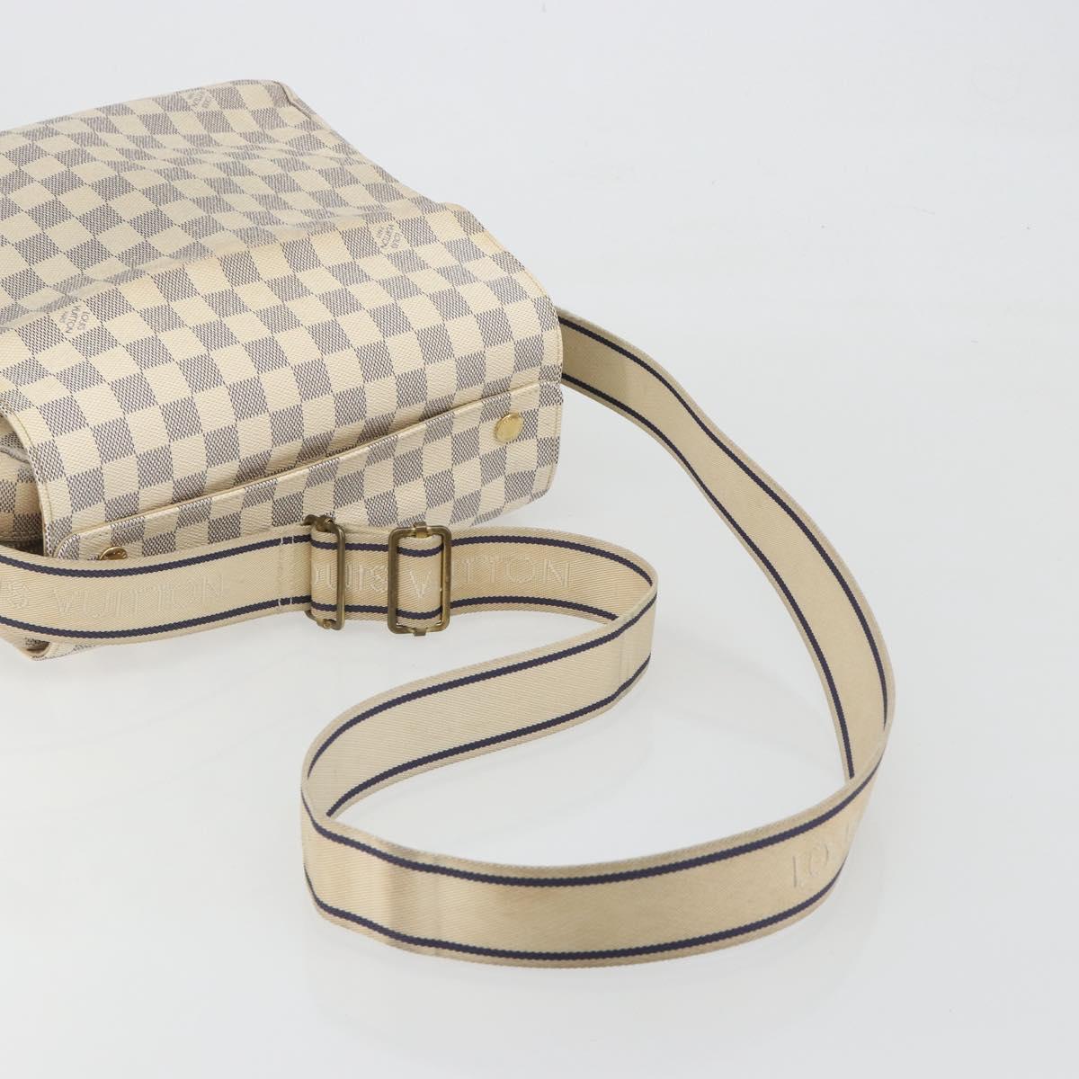 LOUIS VUITTON Damier Azur Naviglio Shoulder Bag N51189 LV Auth 195090