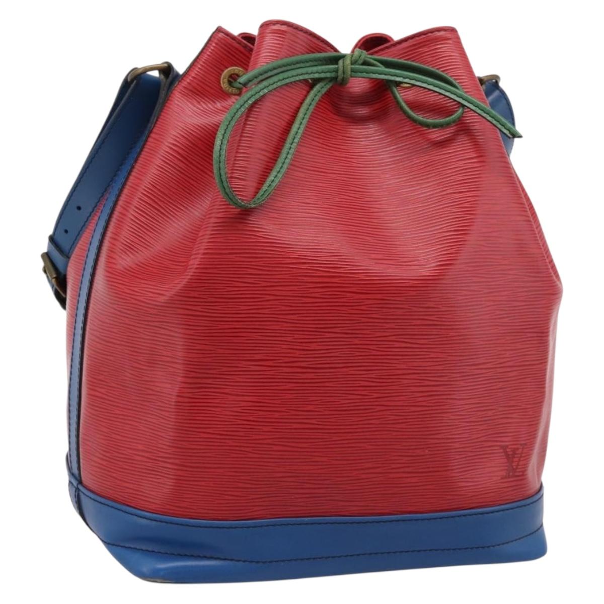 LOUIS VUITTON Epi Noe Shoulder Bag Tricolor Red Blue M44084 LV Auth 195096A
