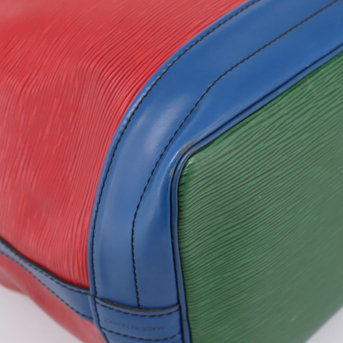 LOUIS VUITTON Epi Noe Shoulder Bag Tricolor Red Blue M44084 LV Auth 195096A