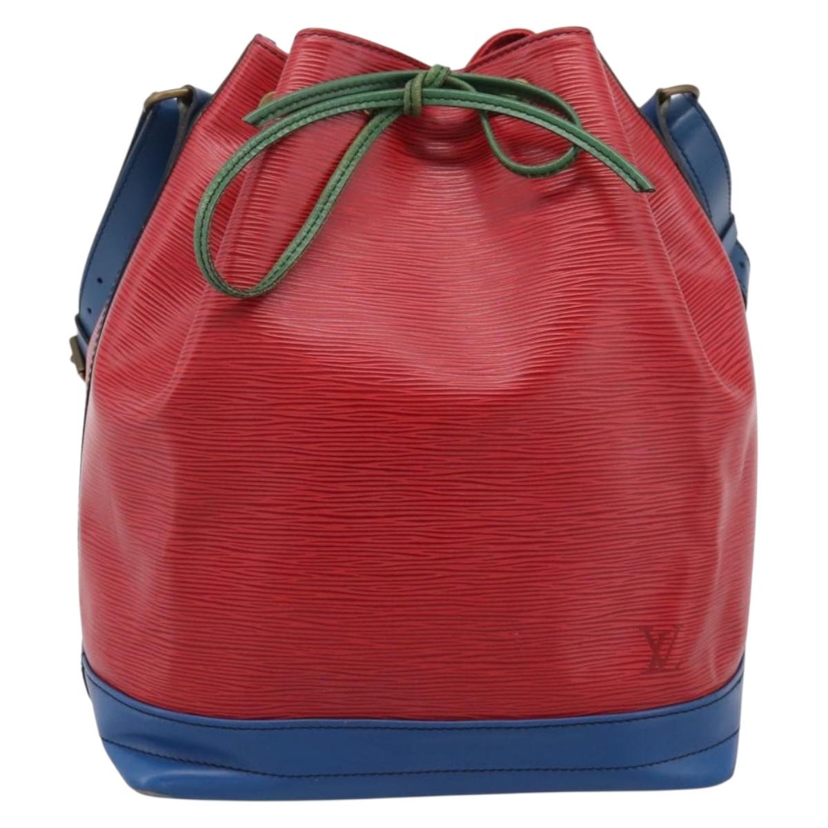LOUIS VUITTON Epi Noe Shoulder Bag Tricolor Red Blue M44084 LV Auth 195096A