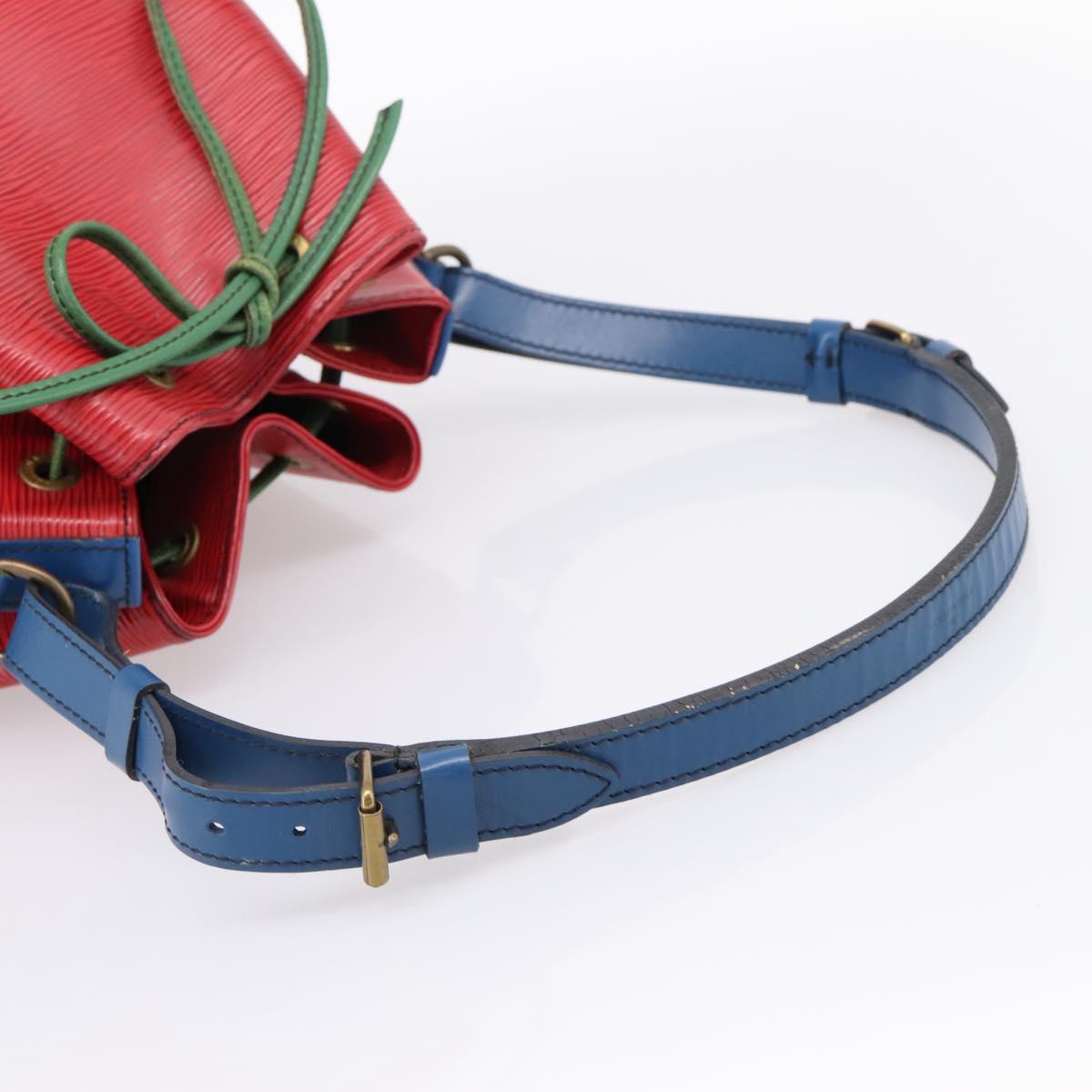 LOUIS VUITTON Epi Noe Shoulder Bag Tricolor Red Blue M44084 LV Auth 195096A
