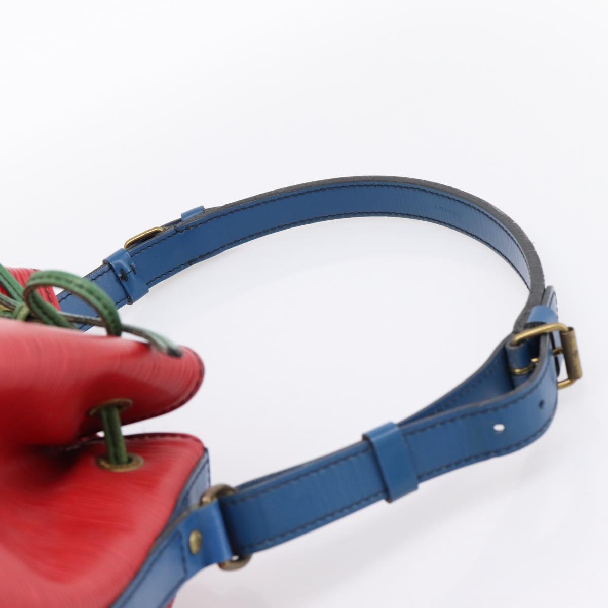 LOUIS VUITTON Epi Noe Shoulder Bag Tricolor Red Blue M44084 LV Auth 195096A