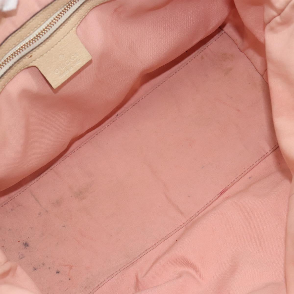 GUCCI GG Canvas Sherry Line Tote Bag Pink Gold 137396 Auth 195115
