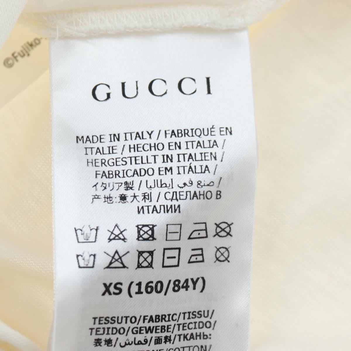 GUCCI Fujiko Pro Collaboration T Shirt Cotton XS White Auth 195116M