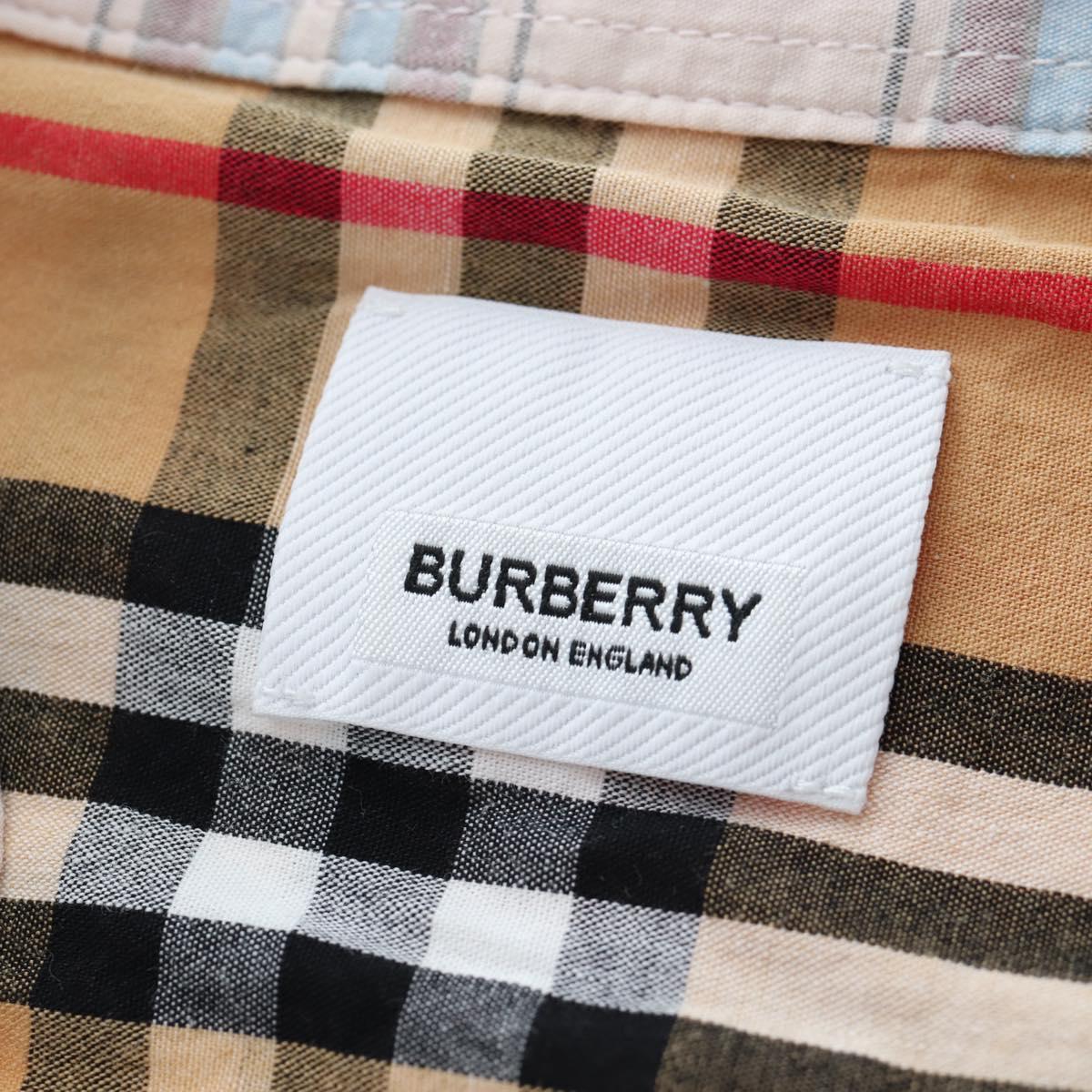BURBERRY Nova Check Shirt cotton Beige Auth 195117M