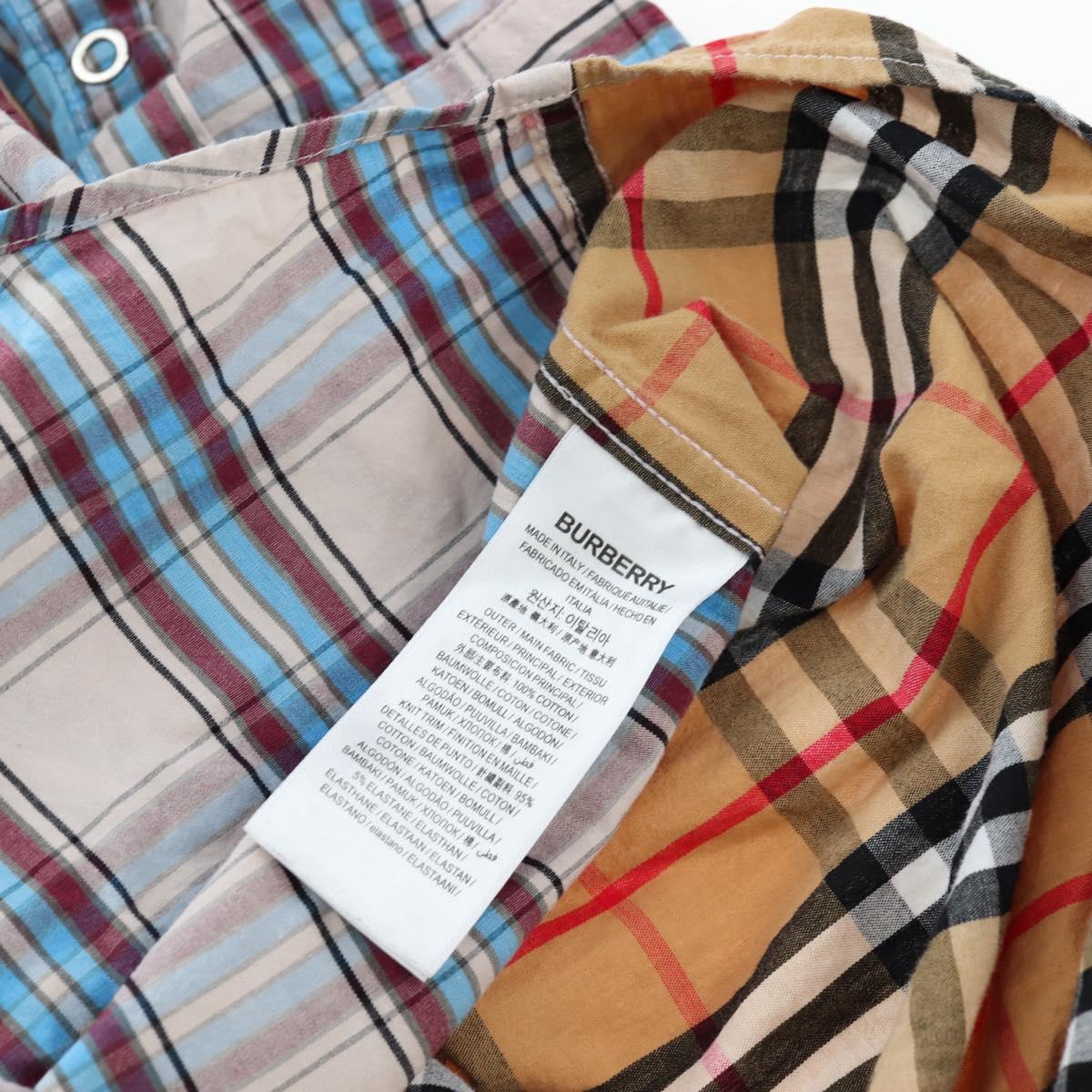 BURBERRY Nova Check Shirt cotton Beige Auth 195117M