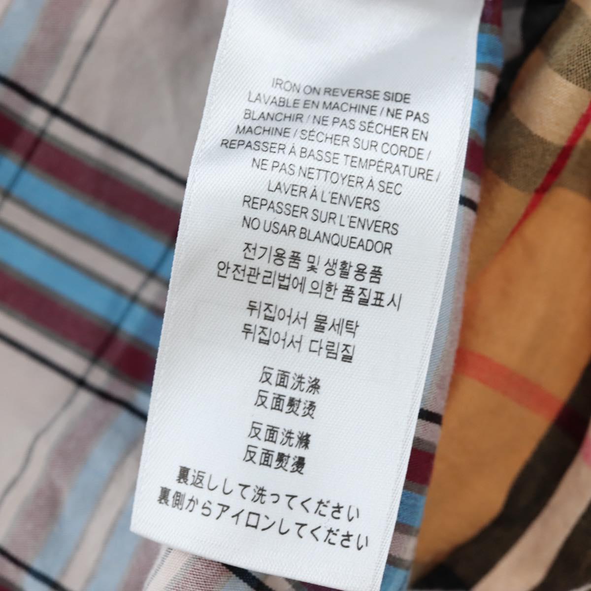 BURBERRY Nova Check Shirt cotton Beige Auth 195117M