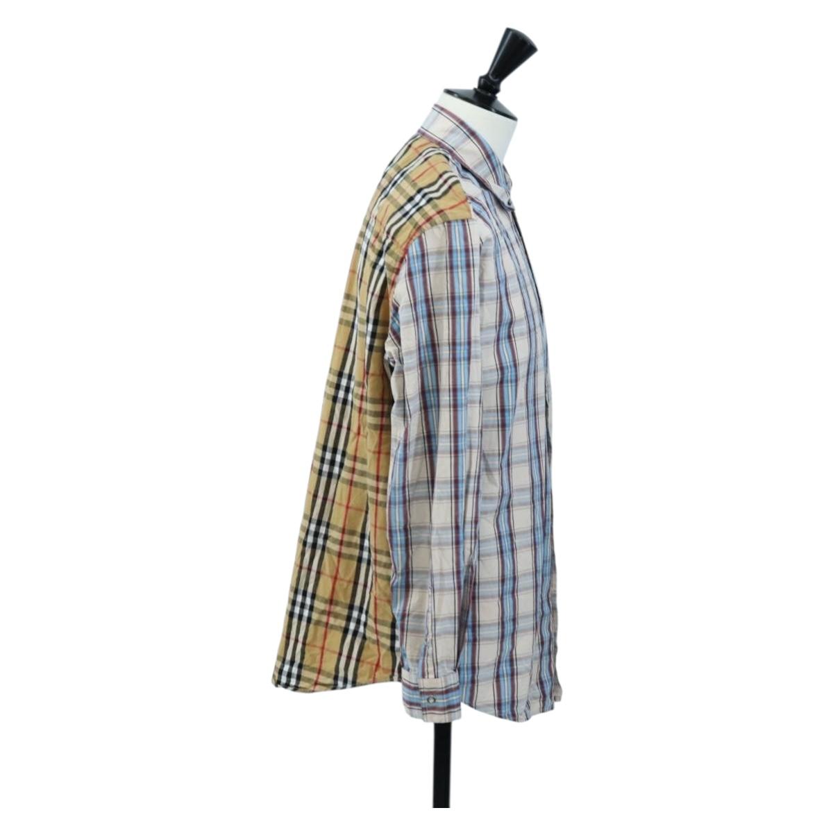 BURBERRY Nova Check Shirt cotton Beige Auth 195117M