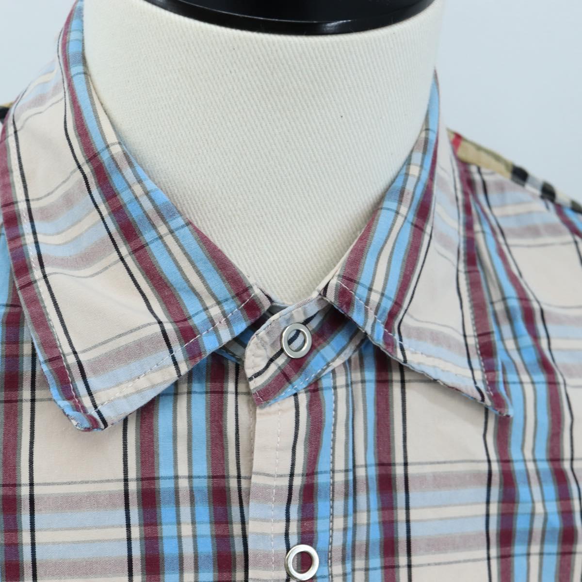 BURBERRY Nova Check Shirt cotton Beige Auth 195117M