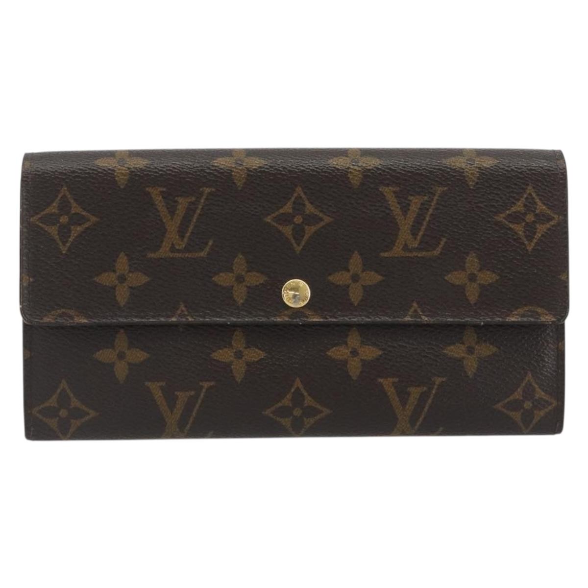LOUIS VUITTON Monogram Portefeuille Sarah Long Wallet M61734 LV Auth 195118