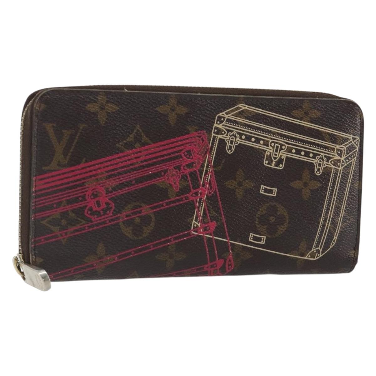 LOUIS VUITTON Monogram Trunk Pattern Zippy Long Wallet M58507 LV Auth 195151A