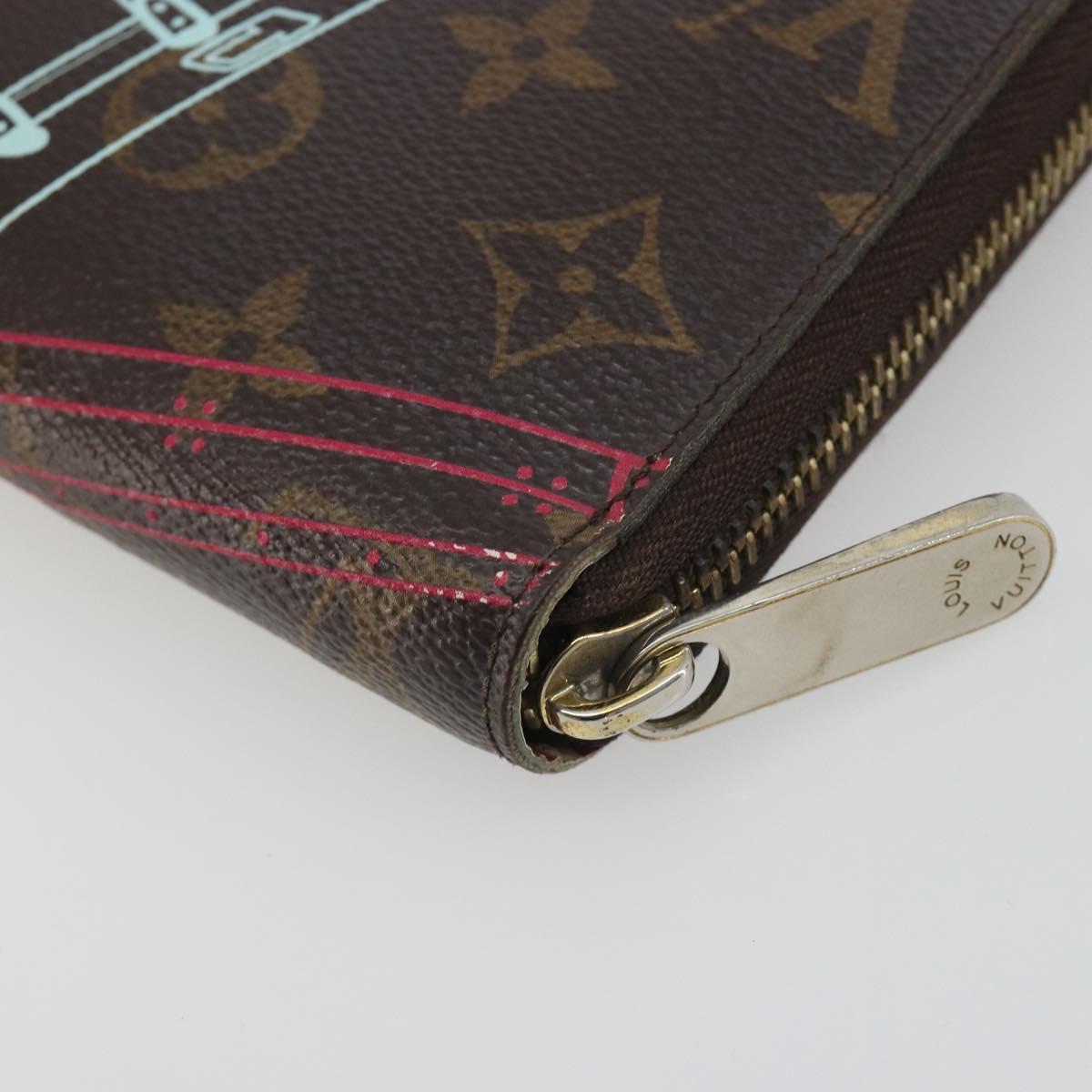 LOUIS VUITTON Monogram Trunk Pattern Zippy Long Wallet M58507 LV Auth 195151A