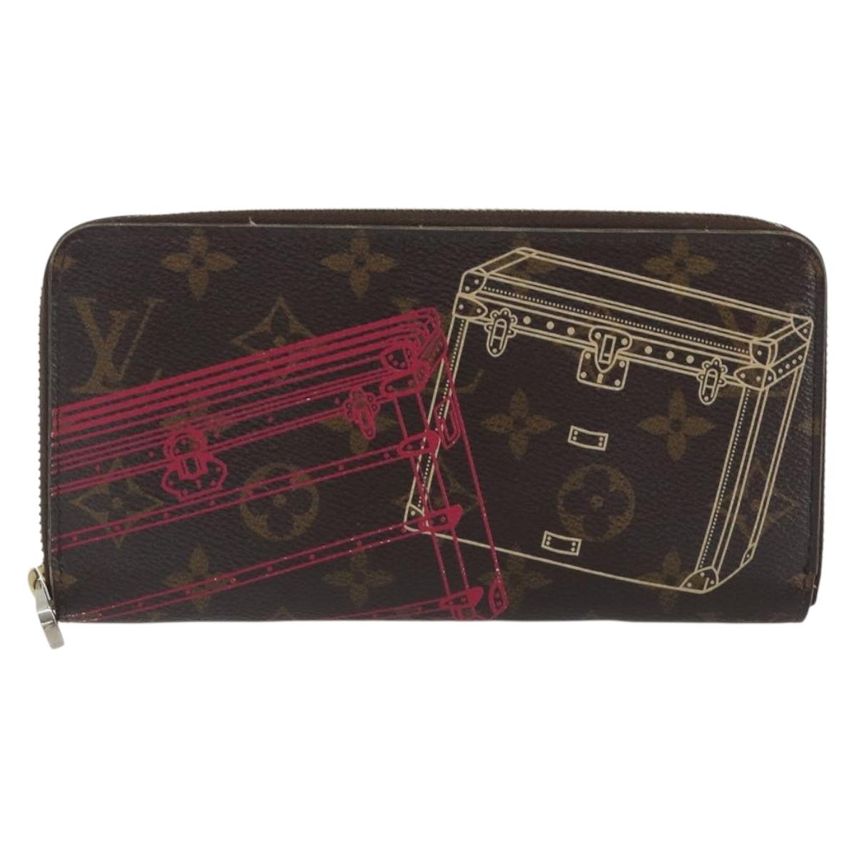 LOUIS VUITTON Monogram Trunk Pattern Zippy Long Wallet M58507 LV Auth 195151A