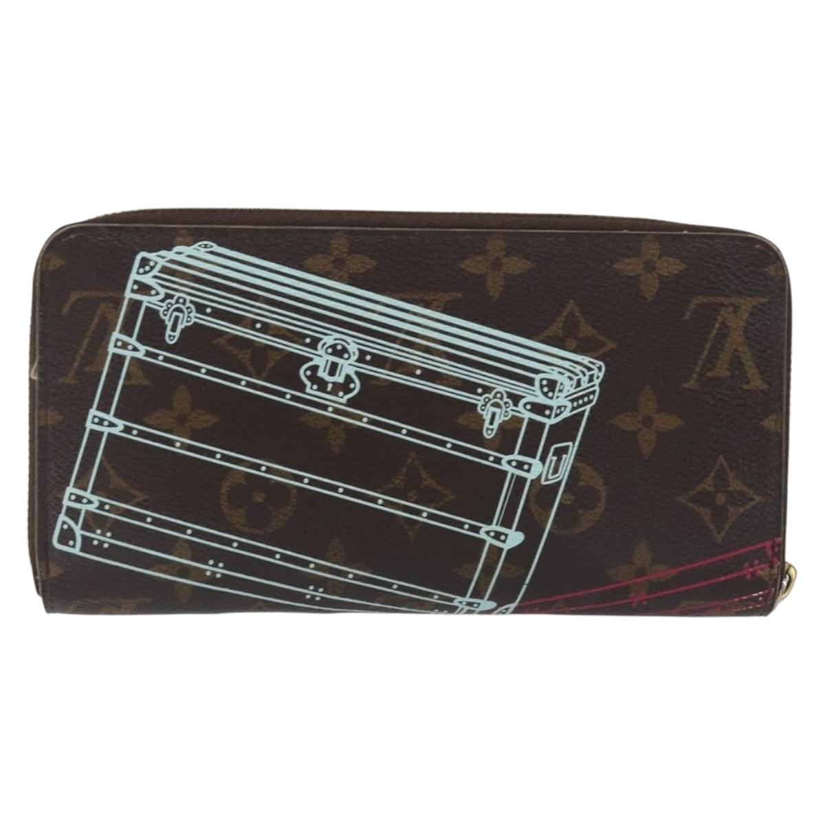 LOUIS VUITTON Monogram Trunk Pattern Zippy Long Wallet M58507 LV Auth 195151A