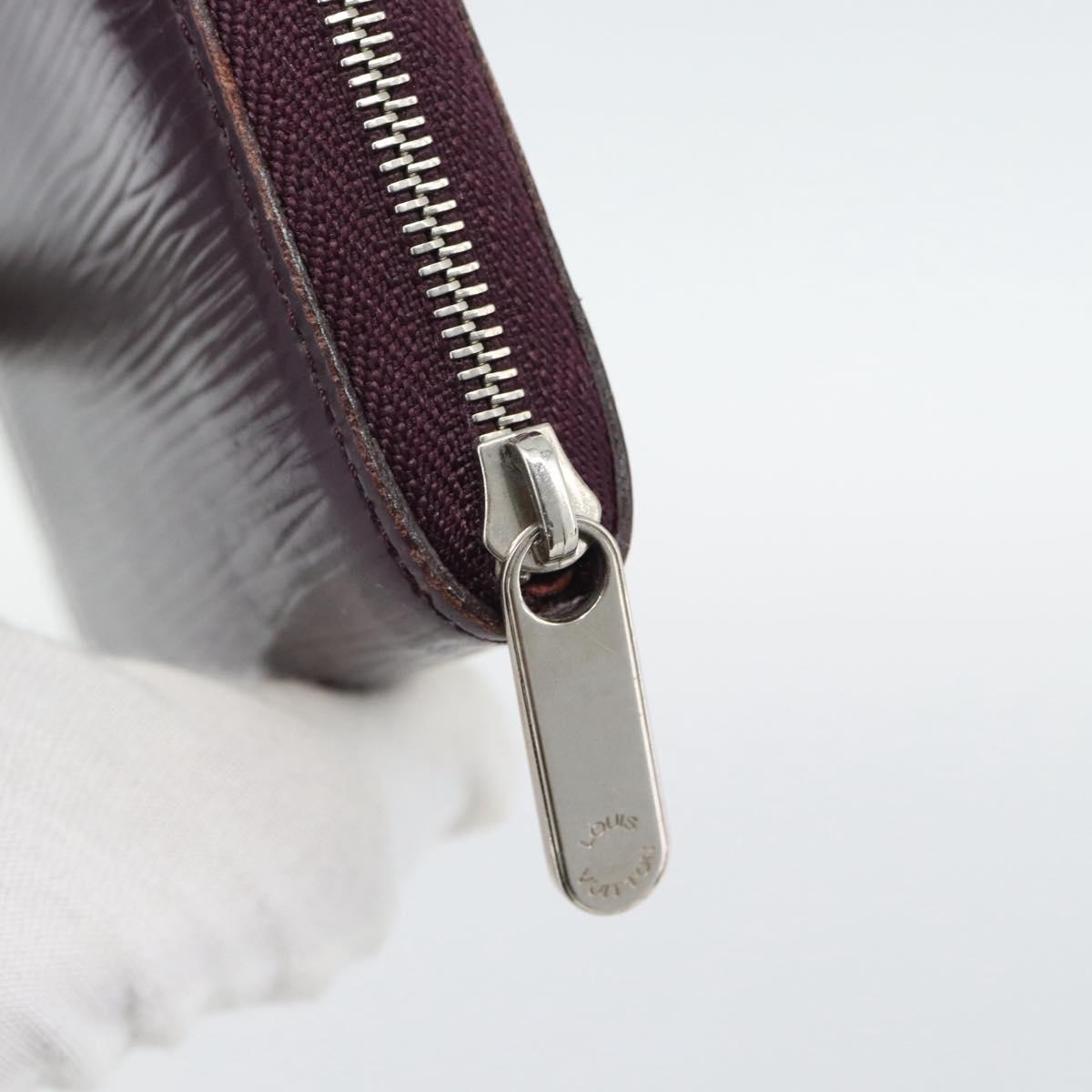 LOUIS VUITTON Epi Zippy Coin Purse Cassis M6015K LV Auth 195152