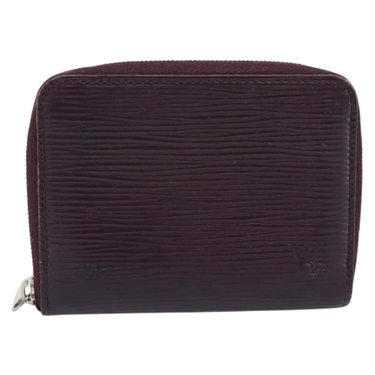 LOUIS VUITTON Epi Zippy Coin Purse Cassis M6015K LV Auth 195152