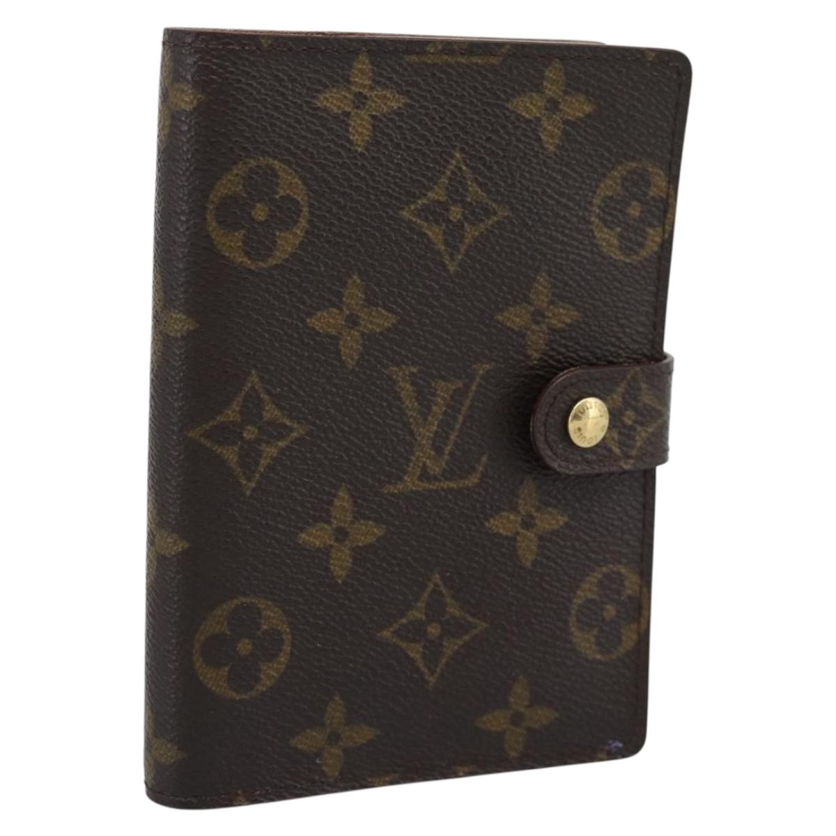 LOUIS VUITTON Monogram Agenda PM Day Planner Cover R20005 LV Auth 195154