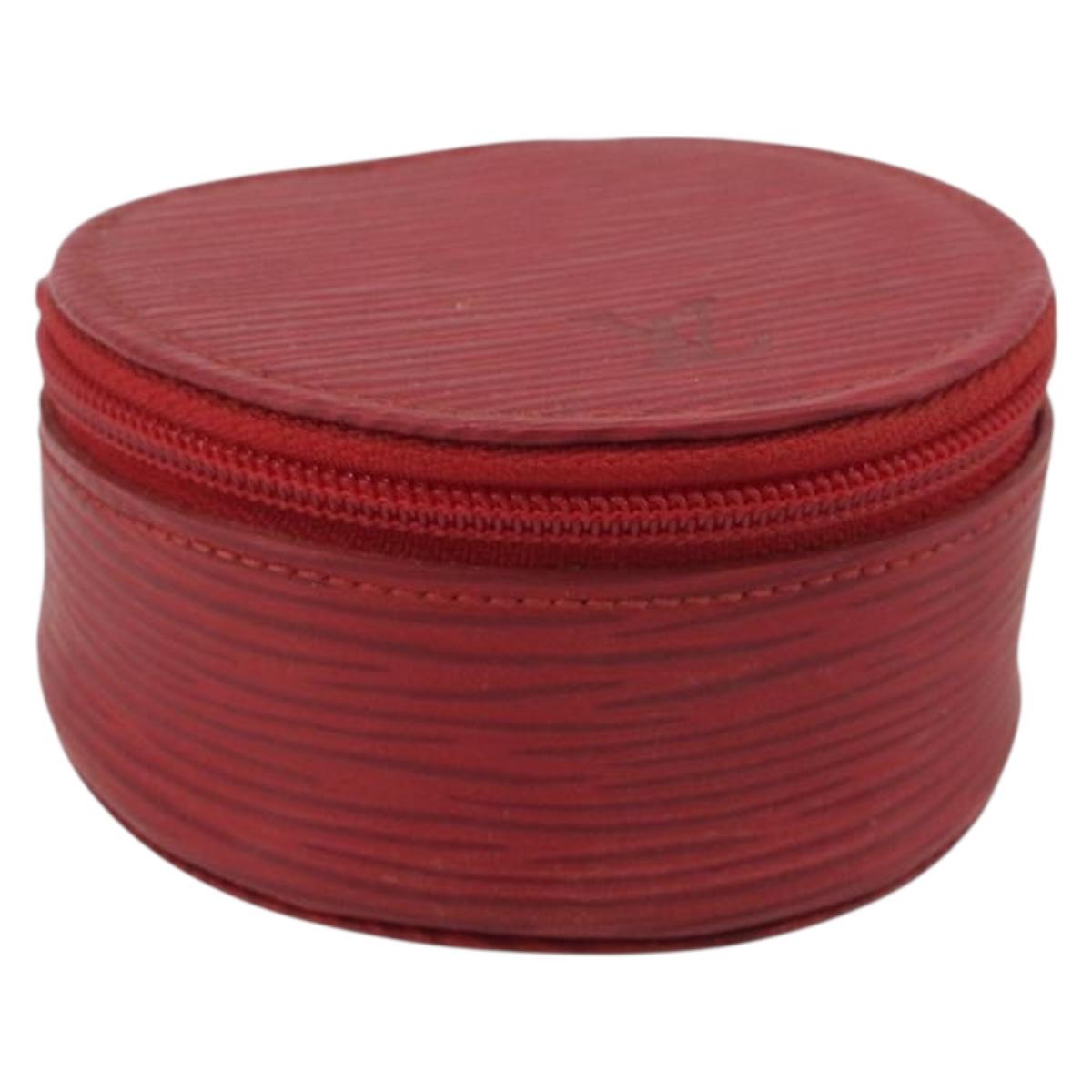 LOUIS VUITTON Epi Ecrin bijou 8 Jewelry Box Red M48227 LV Auth 195155A